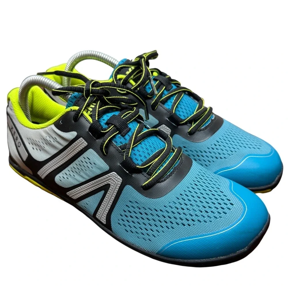 Xero Shoes HFS Mens 8 Blue Black Neon Minimalist Barefoot Road Running Sneakers